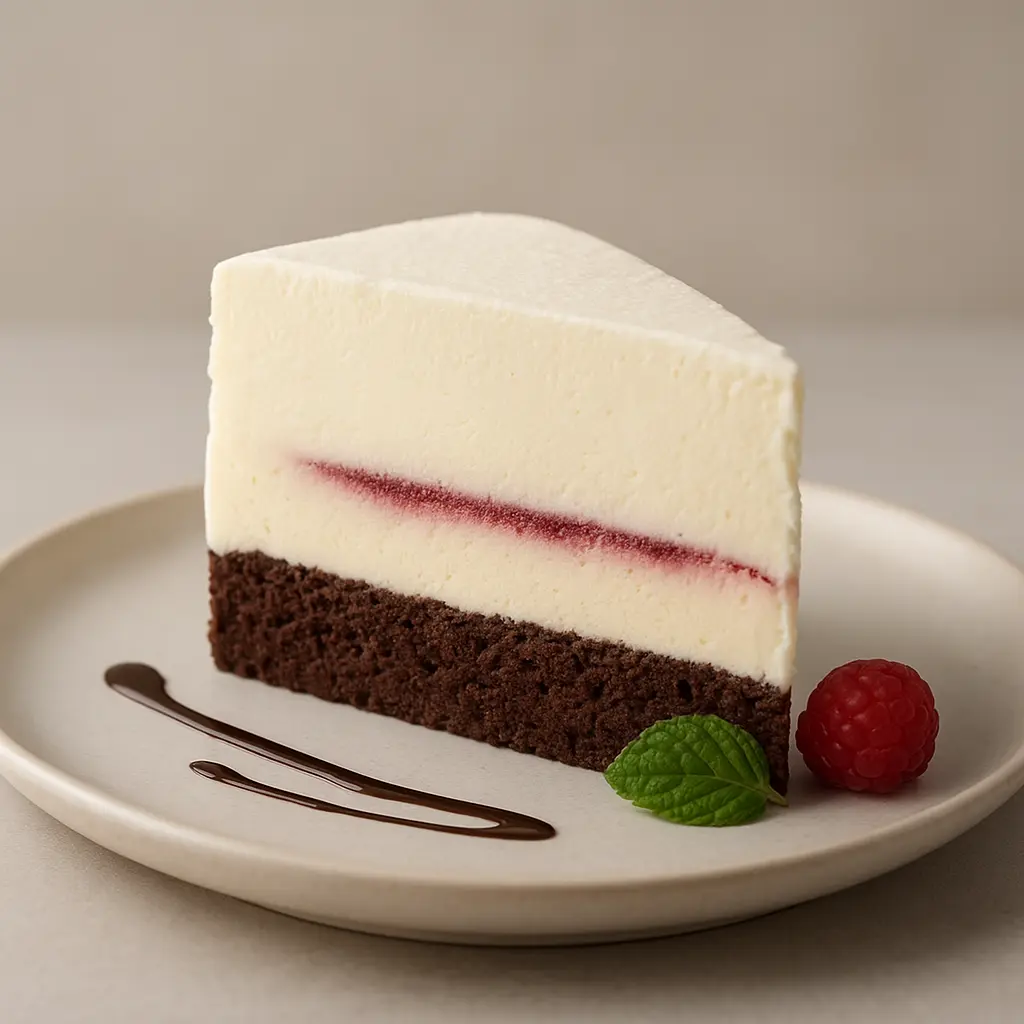 Stück Eis-Torte auf einem Teller