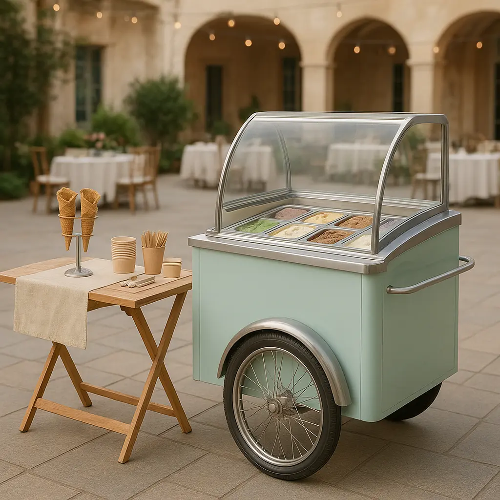 Mobiles Gelato-Setup für Event